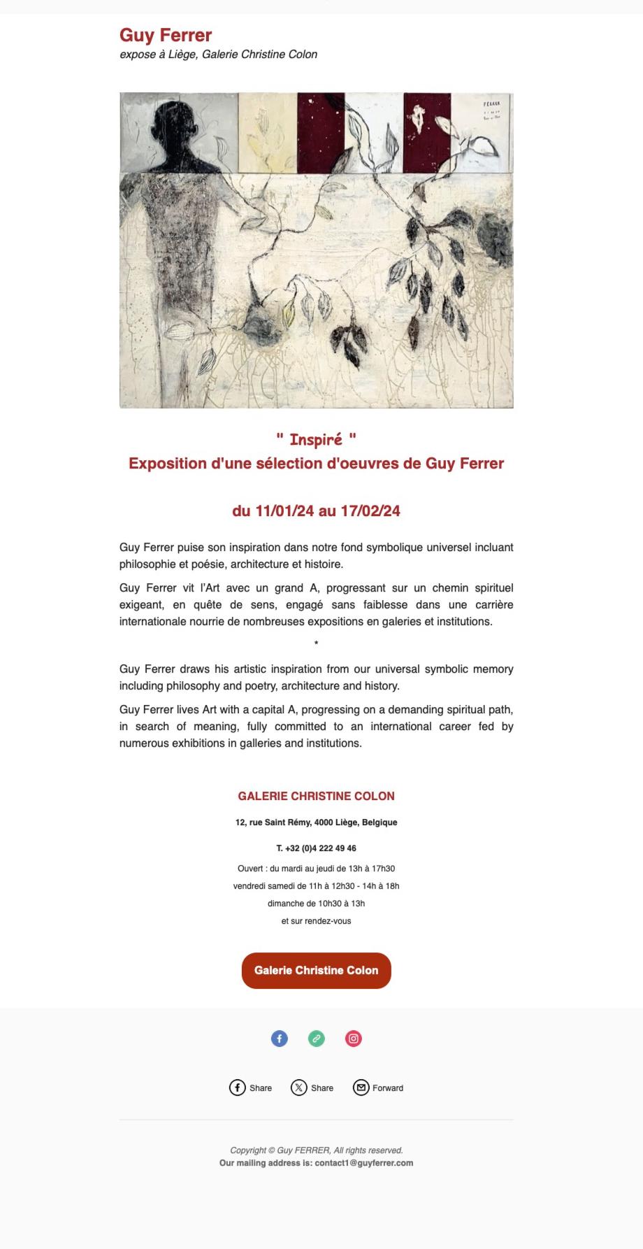 Exposition à Liège, Belgique
